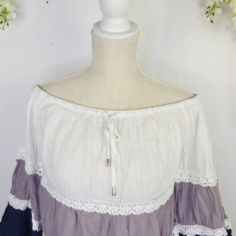 Alice & Trixie Off Shoulder Blouse Small Boho Festival Lace Cottagecore Fairy - Picture 4 of 13